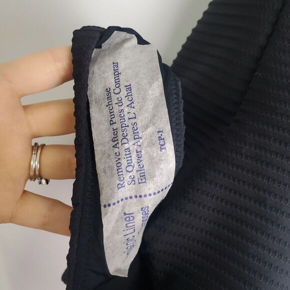 Sea Level Swim Navy Blue Strapless Textured One Piece Swimsuit Size 4 - Picture 9 of 9